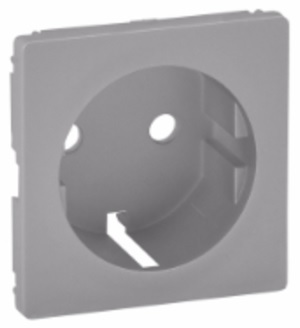LEGRAND 755252 Лицевая панель для розетки 2К+З 753028 со специальными зажимами, алюминий, Valena Life