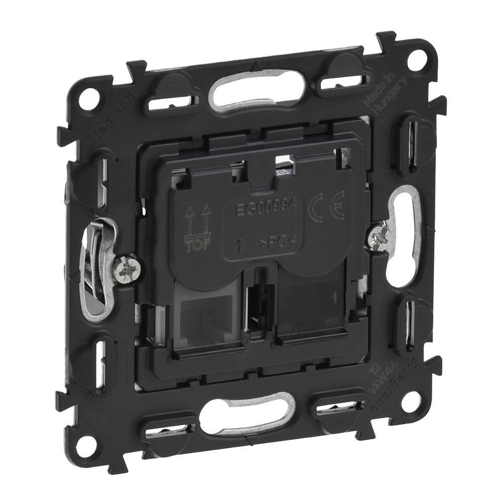 LEGRAND 753032 Механизм информационной розетки 1хRJ11 + 1хRJ45, категория 6, UTP, без лицевой панели, Valena InMatic