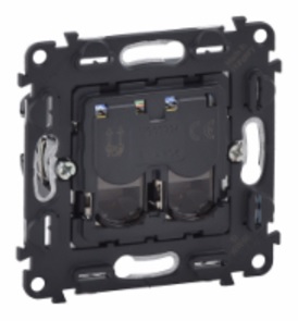 LEGRAND 753047 Механизм информационной розетки 2хRJ45, категория 6, STP, без лицевой панели, Valena InMatic