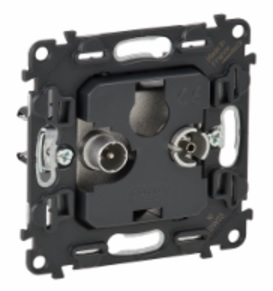 LEGRAND 753053 Механизм розетки ТV-R без фильтра, звезда, ТВ: 5-862 МГц, R: 5-862 МГц, 3 дБ, без лицевой панели, Valena InMatic