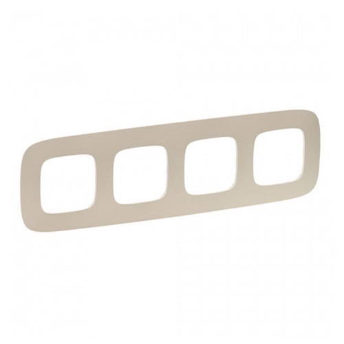 LEGRAND 754384 Рамка 4 поста, тиснение бежевое, Valena Allure
