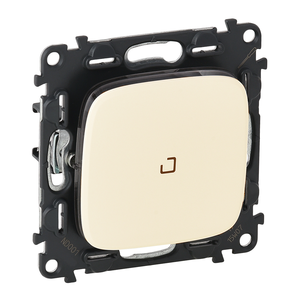 LEGRAND 755086 Лицевая панель для выключателей и переключателей 752001/752007/752010/752011/752016 с подсветкой/индикацией, слоновая кость, Valena All
