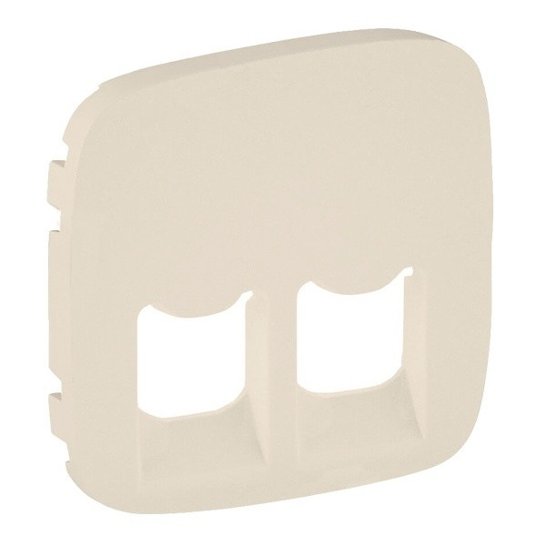 LEGRAND 755426 Лицевая панель для двойных розеток RJ45 и RJ11, слоновая кость, Valena Allure
