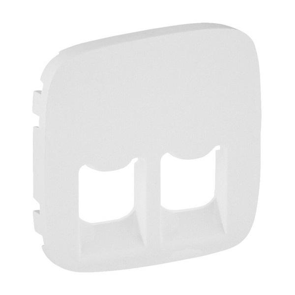 LEGRAND 755425 Лицевая панель для двойных розеток RJ45 и RJ11, белая, Valena Allure