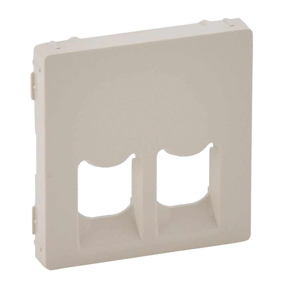 LEGRAND 755421 Лицевая панель для двойных розеток RJ45 и RJ11, слоновая кость, Valena Life