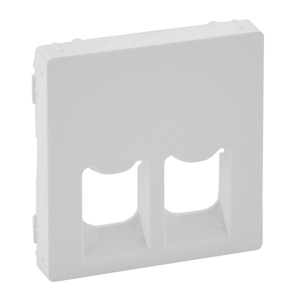 LEGRAND 755420 Лицевая панель для двойных розеток RJ45 и RJ11, белая, Valena Life