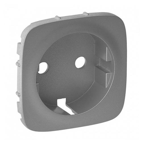 LEGRAND 755207 Лицевая панель для розеток 2К+З 753021/753025/753029/753030, алюминий, Valena Allure