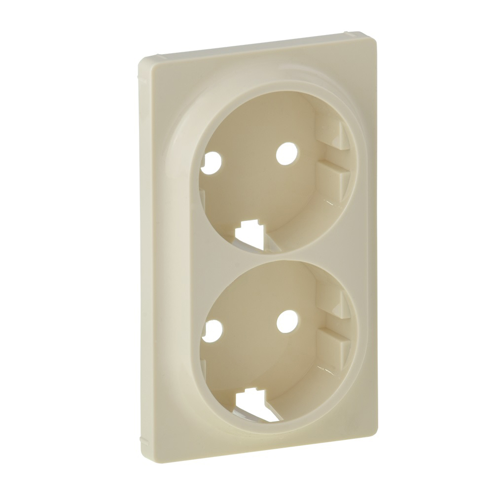 LEGRAND 754951 Лицевая панель для двойных розеток 2К+З 753027/753031, слоновая кость, Valena Life