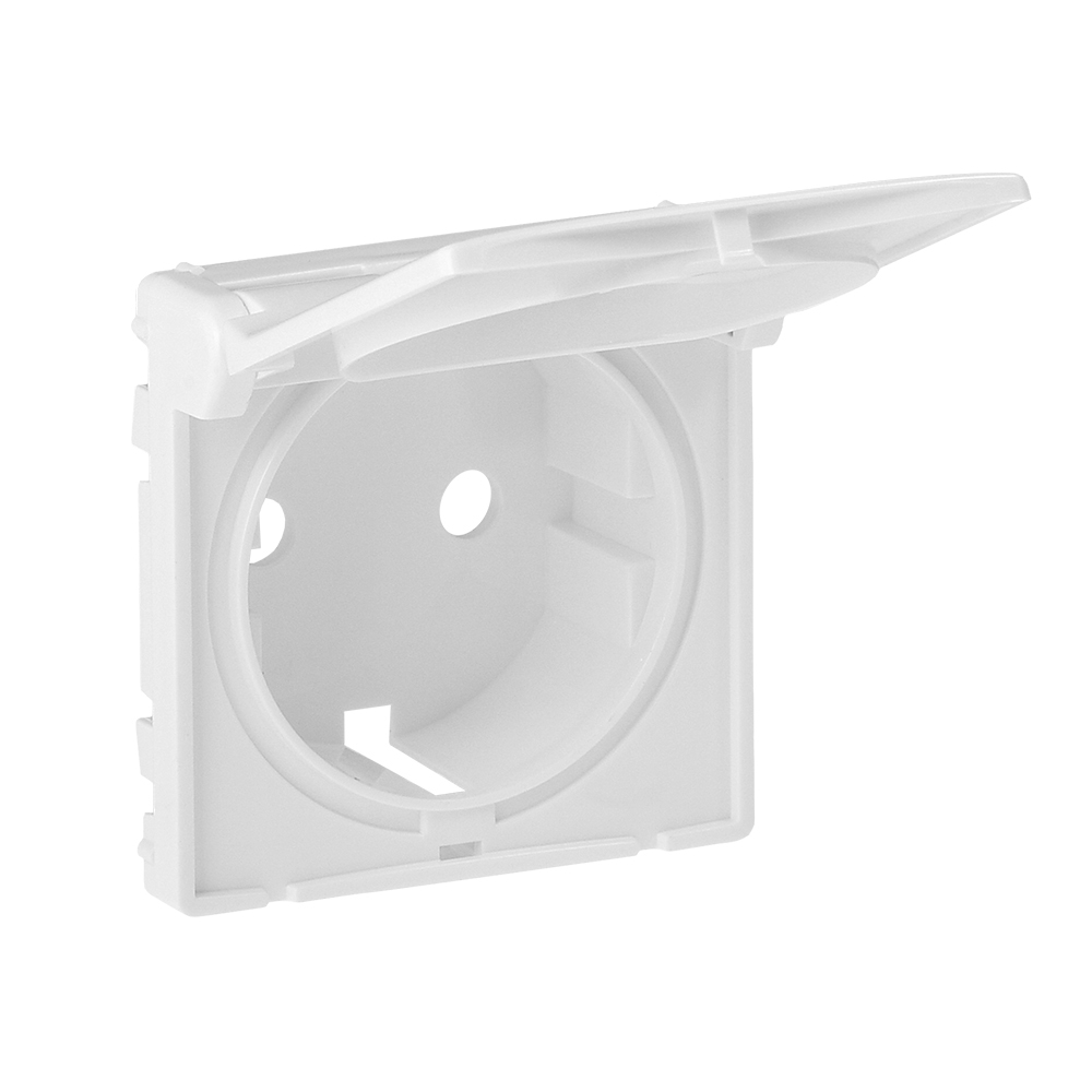 LEGRAND 754840 Лицевая панель для розеток 2К+З с откидной крышкой 753021/753025/753029/753030, белая, Valena Life