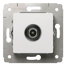 LEGRAND 773678 Розетка TV, звезда, 0-2400МГц, 1.5дБ, белая, Cariva