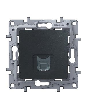 LEGRAND 672653 Модуль розетки RJ45, категория 6 UTP, антрацит, ETIKA