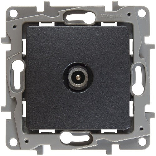LEGRAND 672663 Модуль розетки TV проходной, 15дБ, 5-862 мГц, антрацит, ETIKA