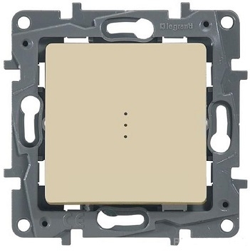 LEGRAND 672303 Выключатель с подсветкой, 10АХ, с винтовыми зажимами, слоновая кость, ETIKA