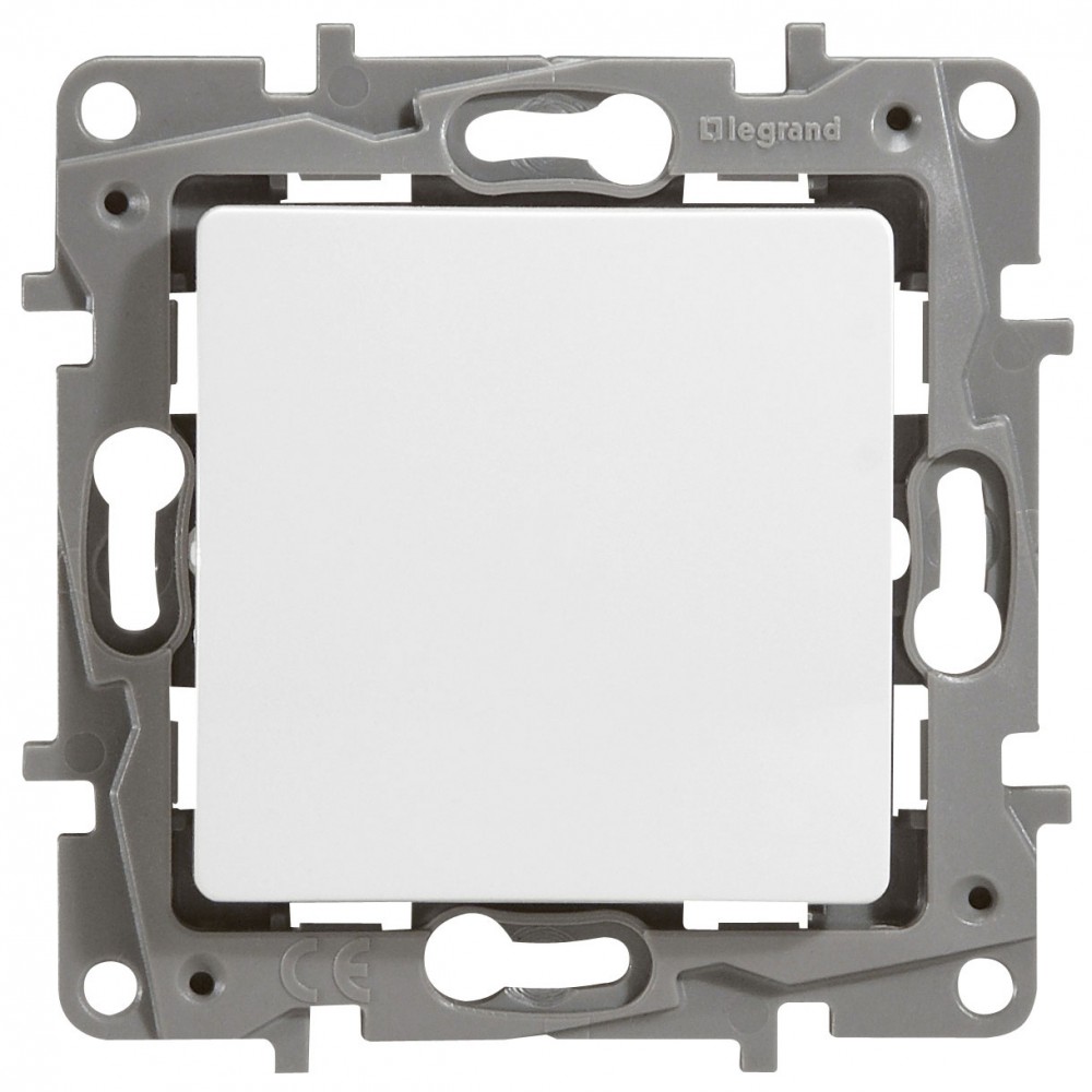 LEGRAND 672214 Выключатель без фиксации (кнопка) с Н.О./Н.З. контактом, 6AX, белая, ETIKA