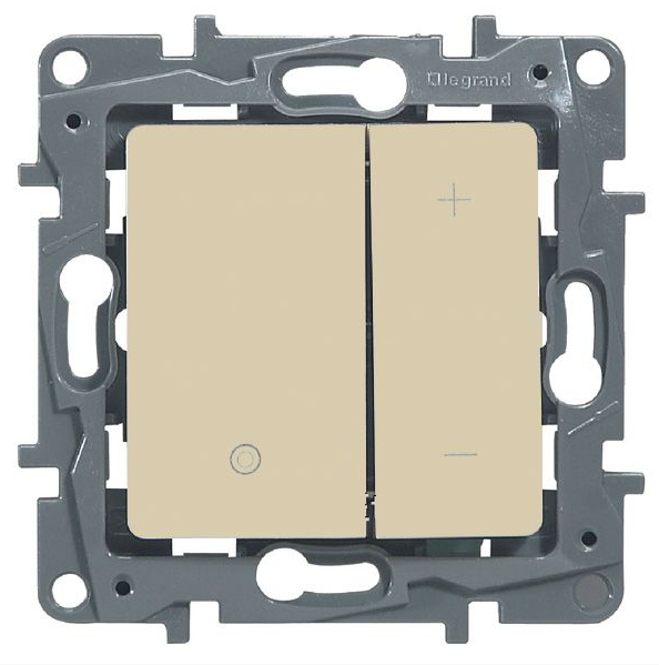 LEGRAND 672318 Светорегулятор нажимной, 400 Вт, слоновая кость, ETIKA