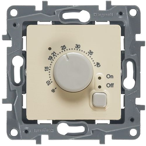LEGRAND 672330 Термостат с внешним датчиком для теплых полов, слоновая кость, ETIKA