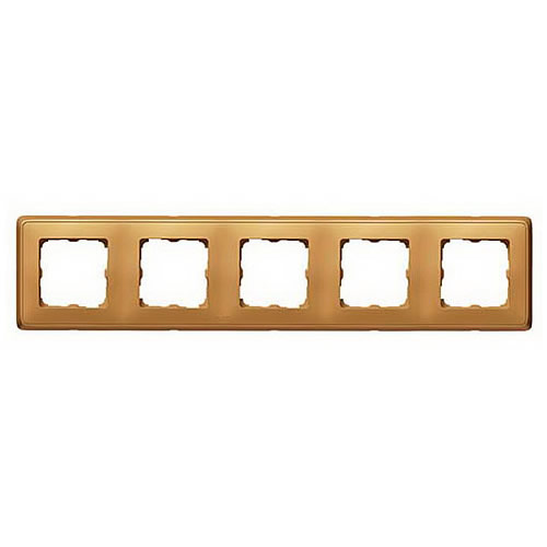 LEGRAND 773665 Рамка 5 постов, матовое золото, Cariva