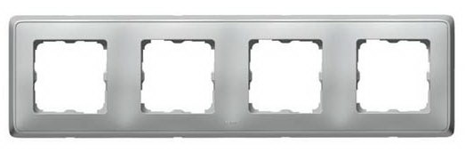 LEGRAND 773674 Рамка 4 поста, алюминиевая, Cariva