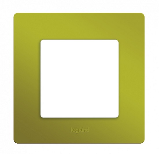 LEGRAND 672541 Рамка 1 пост, зеленый папоротник, ETIKA