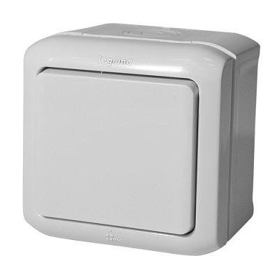 LEGRAND 782339 Выключатель двухполюсный, серый, Quteo