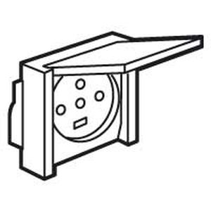 LEGRAND 055703 Розетка 2К+З с винтовыми зажимамии 230В 20А IP44, серая, Plexo