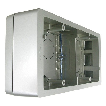 LEGRAND 080245 Коробка для накладного монтажа-2-местная, титан, Celiane