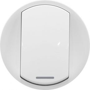 LEGRAND 068014 Лицевая панель для переключателя 1-полюсный на 2 направления 10 АХ с этикеткой, белая, Celiane