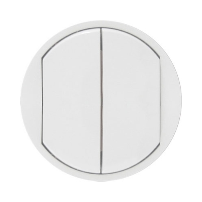 LEGRAND 068002 Лицевая панель для 2-х клавишного выключателя, белая, Celiane