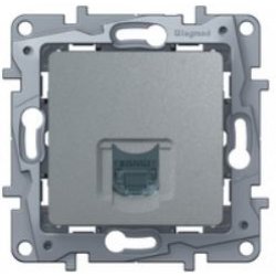 LEGRAND 672453 Модуль розетки RJ45, категория 6 UTP, алюминий, ETIKA