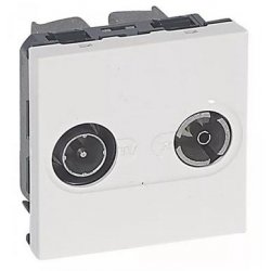 LEGRAND 078788 Модуль розетки TV/R оконечная 10db, белый, Mosaic