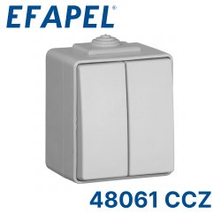 48061 CCZ EFAPEL Двухклавишный выключатель, серый