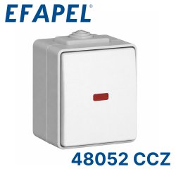 48052 CCZ EFAPEL Одноклавишный переключатель c подсветкой, серый