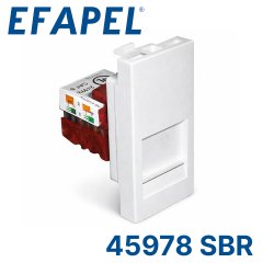 45978 SBR Адаптер с RJ-45 кат.6 UTP (22,5х45), белый