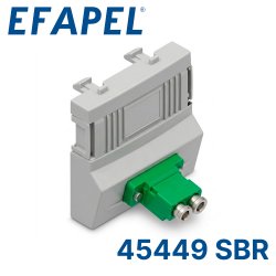 45449 SBR EFAPEL Модуль с разъемом для оптоволоконного коннектора типа 2xLC