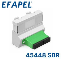 45448 SBR EFAPEL Модуль с разъемом для оптоволоконного коннектора типа 2xSC