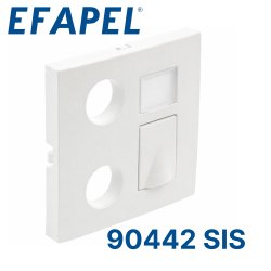 Лицевая панель для мультимедийных розеток R-TV-RJ45/R-TV-RJ45-SC, цвет белый (90774 TBR)