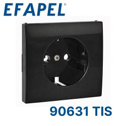 90631 TIS EFAPEL Лицевая панель для розетки 2к+з, серая (90631 TIS)