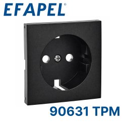 90631 TPM EFAPEL Лицевая панель для розетки 2к+з, черный 90631 TPM