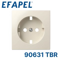 90631 TBR EFAPEL Лицевая панель для розетки 2к+з, белая
