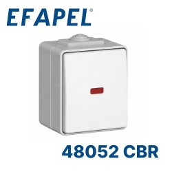 48052 CBR EFAPEL Одноклавишный переключатель c подсветкой, белый
