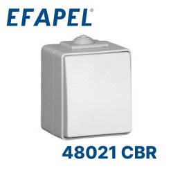 48021 CBR EFAPEL Одноклавишный выключатель двухполюсный, белый