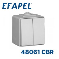 48061 CBR EFAPEL Двухклавишный выключатель, белый