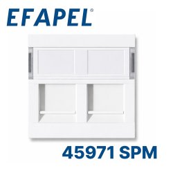 Efapel 45971 SPM Вставка для 2-х модулей под RJ-45 кат.5e UTP , черная