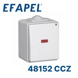 48152 CCZ EFAPEL Кнопка с подстветкой (250В), серая