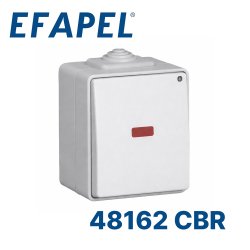 48162 CBR EFAPEL Кнопка с подсветкой (12В), белая