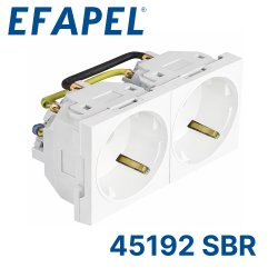 Efapel 45192 SBR Розетка с защитными шторками 4мод.