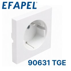 90631 TGE EFAPEL Лицевая панель для розетки 2к+з, лёд (90631 TGE)