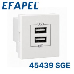 Efapel 45439 SGE Розетка USB двойная, зарядная, лед