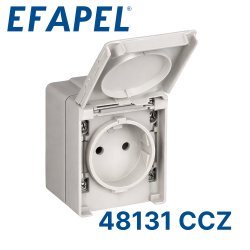 48131 CCZ EFAPEL Розетка 2К+З, серая