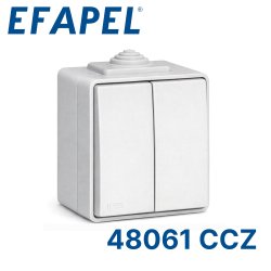 Двухклавишный выключатель, серый (48061 CCZ)48061 CCZ фото
